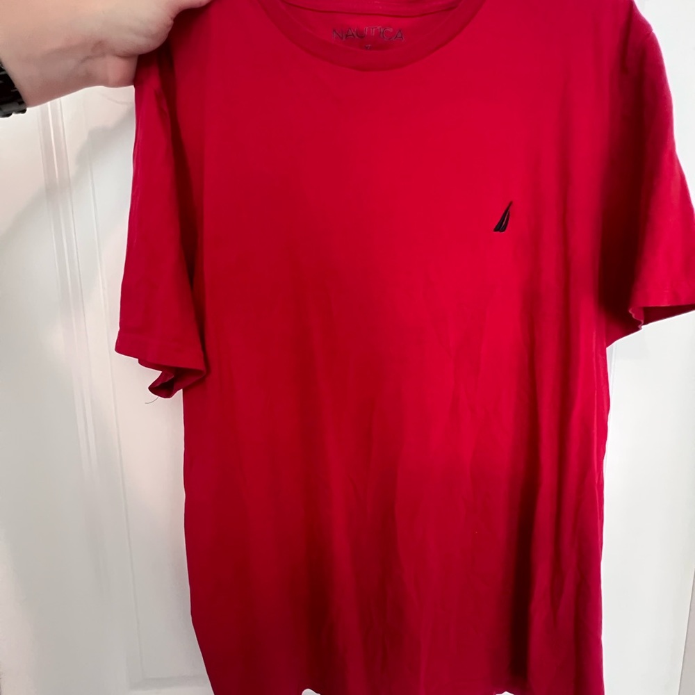 Nautica Men's Vibrant Red Short Sleeve Tee